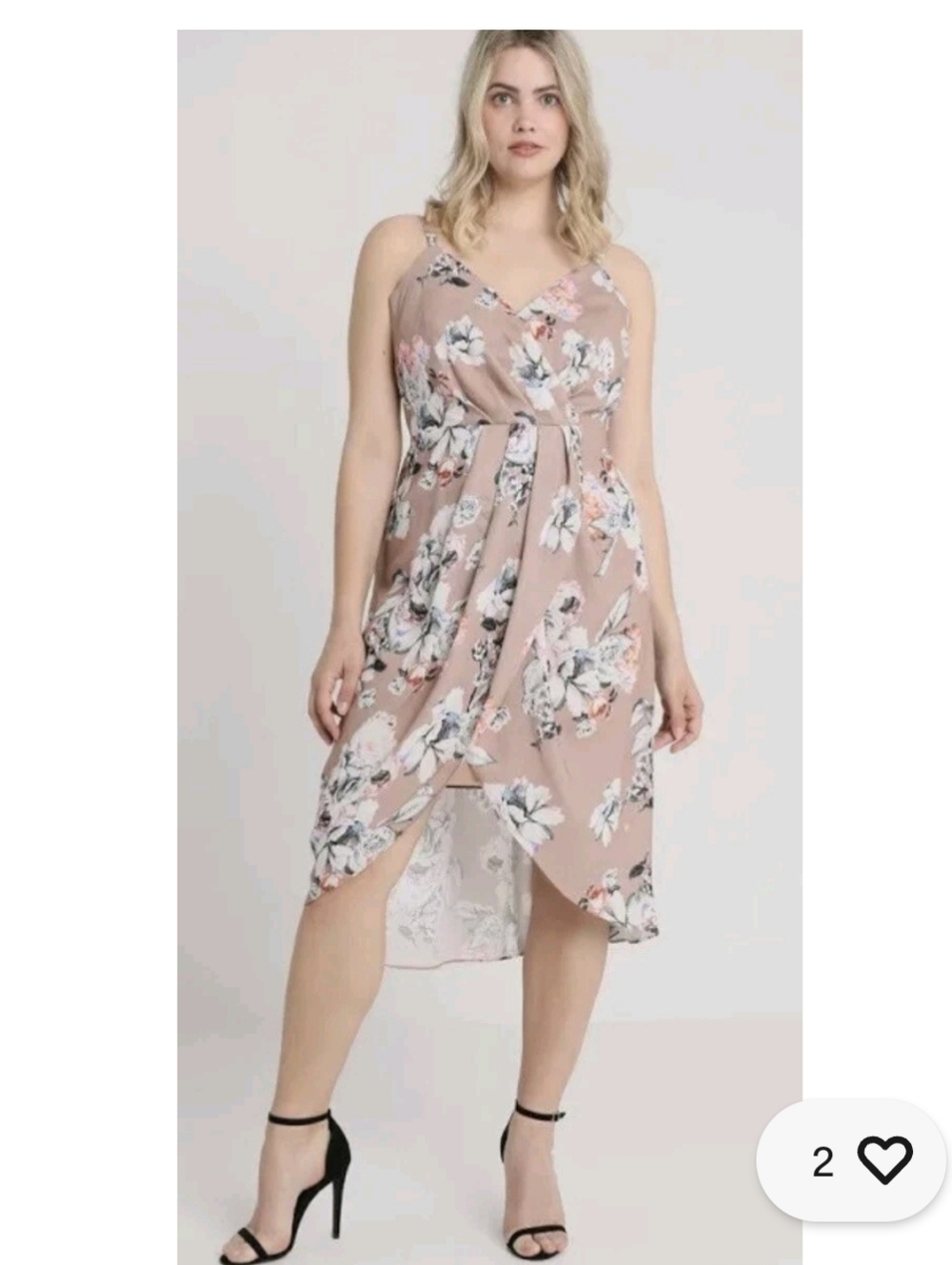 CITY CHIC Paper Floral Plus Size Dress L/18W Paper Floral